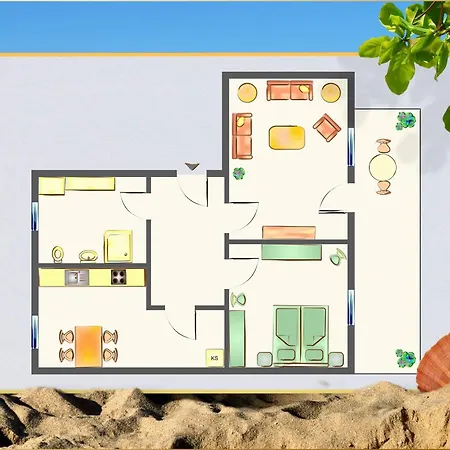 شقة Waldsiedlung Waldhaus App 2.2